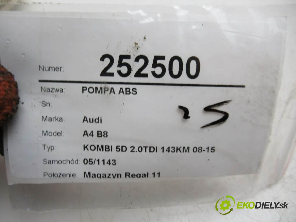 Audi A4 B8  2011 105 kW KOMBI 5D 2.0TDI 143KM 08-15 2000 Pumpa ABS 8K0907379BF (Pumpy ABS)