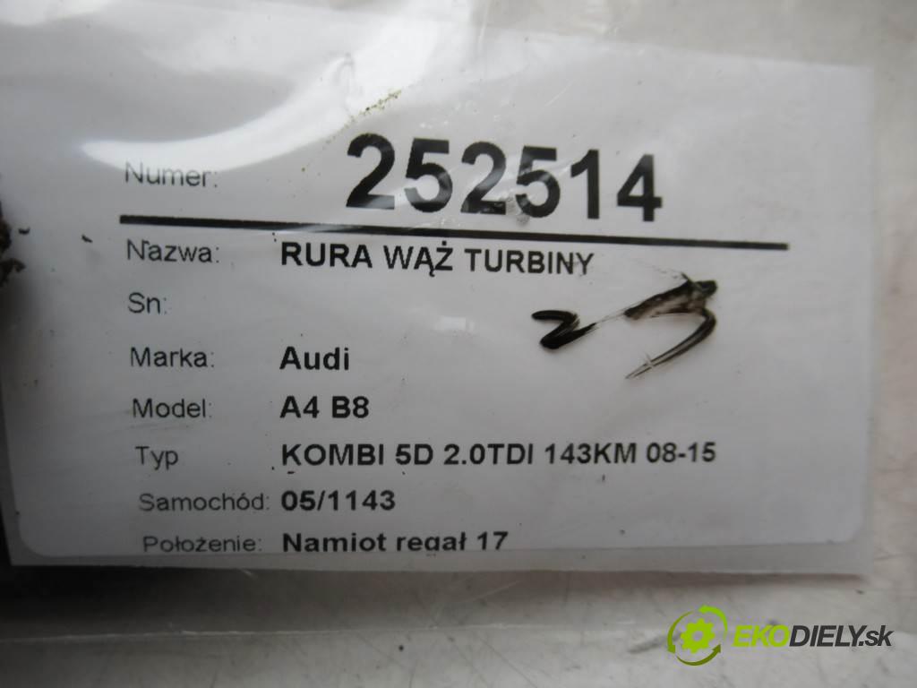 Audi A4 B8  2011 105 kW KOMBI 5D 2.0TDI 143KM 08-15 2000 Rúra hadice turba 8K0145737Q (Hadice intercoolera)