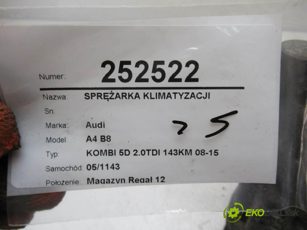 Audi A4 B8  2011 105 kW KOMBI 5D 2.0TDI 143KM 08-15 2000 kompresor klimatizace  (Kompresory)