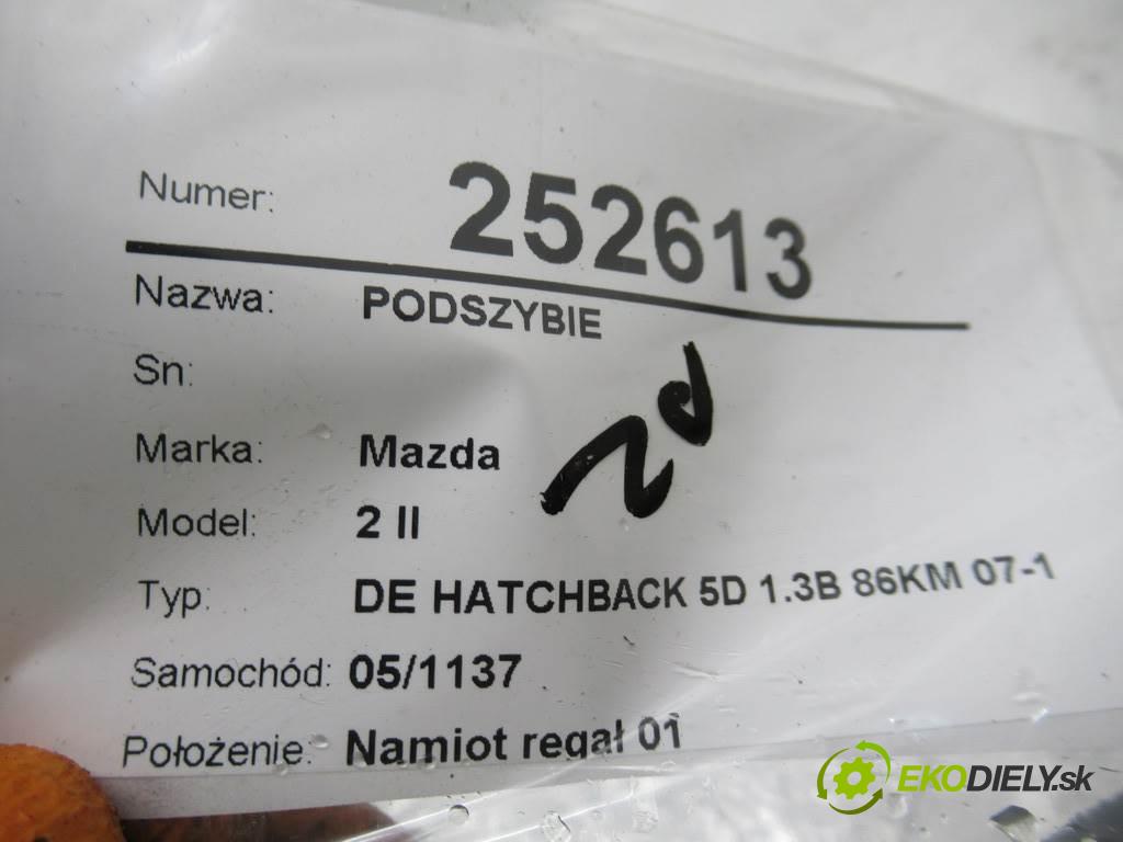Mazda 2 II  2009 63kw DE HATCHBACK 5D 1.3B 86KM 07-10 1400 Torpédo, plast pod čelné okno  (Torpéda)