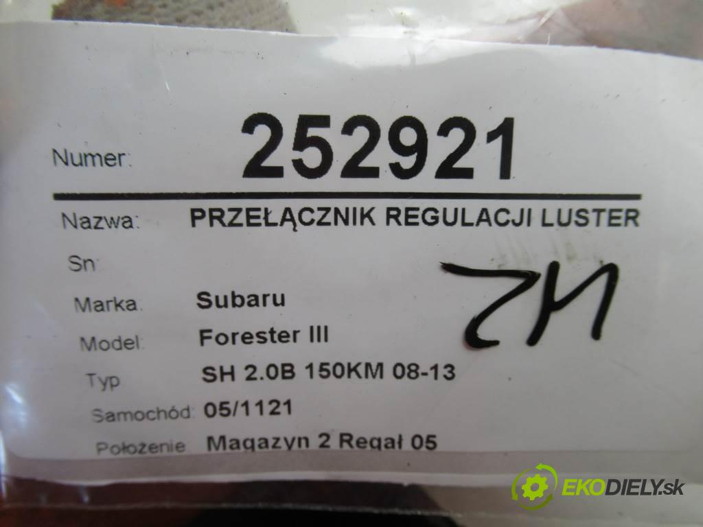 Subaru Forester III  2012 110kw SH 2.0B 150KM 08-13 2000 Prepínač nastavenia spätných zrkadiel 183575 (Prepínače, spínače, tlačidlá a ovládače kúrenia)