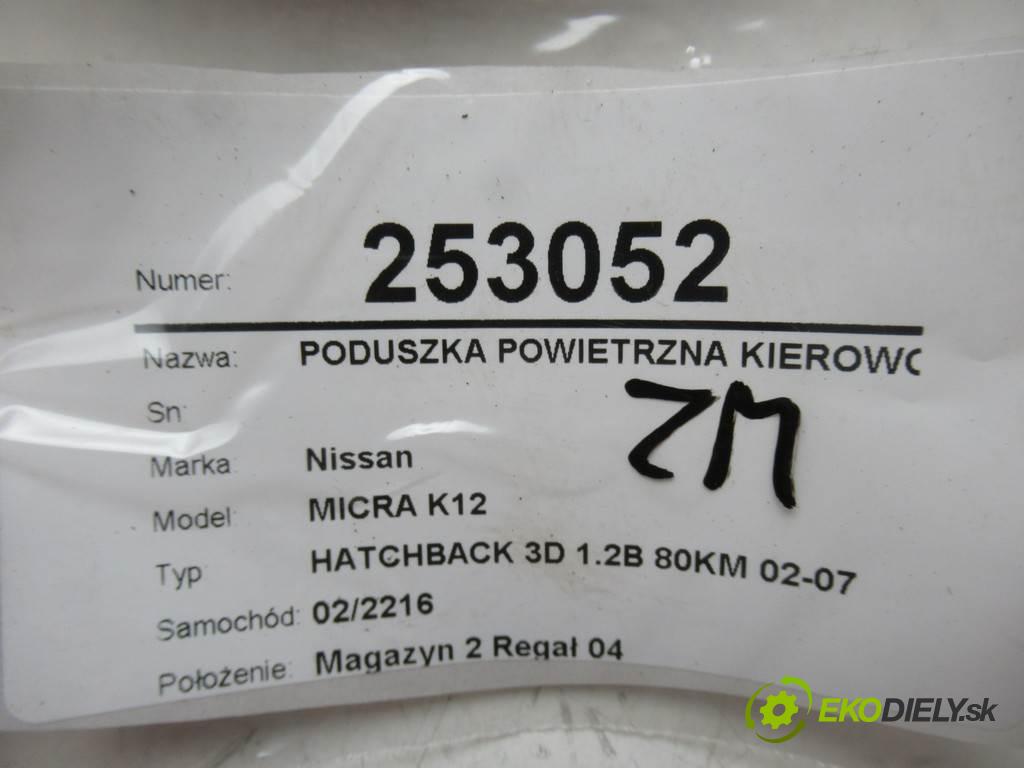 Nissan MICRA K12  2005 59 kW HATCHBACK 3D 1.2B 80KM 02-07 1200 AirBag - volantu  (Airbagy)