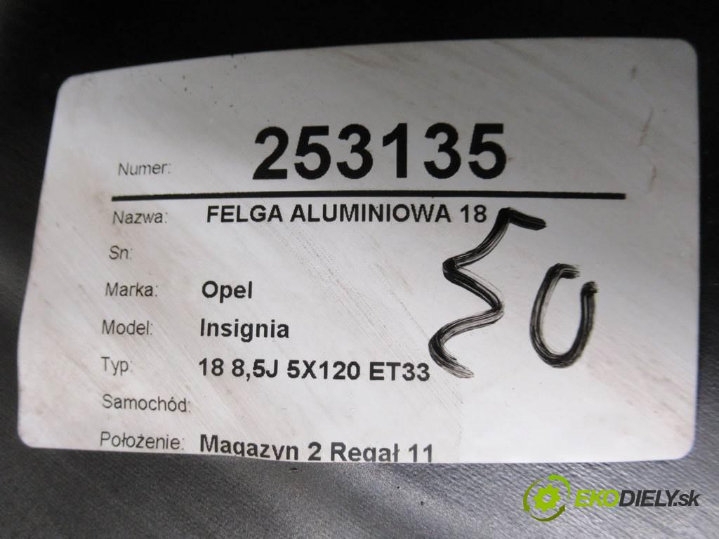Opel Insignia    18 8,5J 5X120 ET33  disk - 18  (Hliníkové)