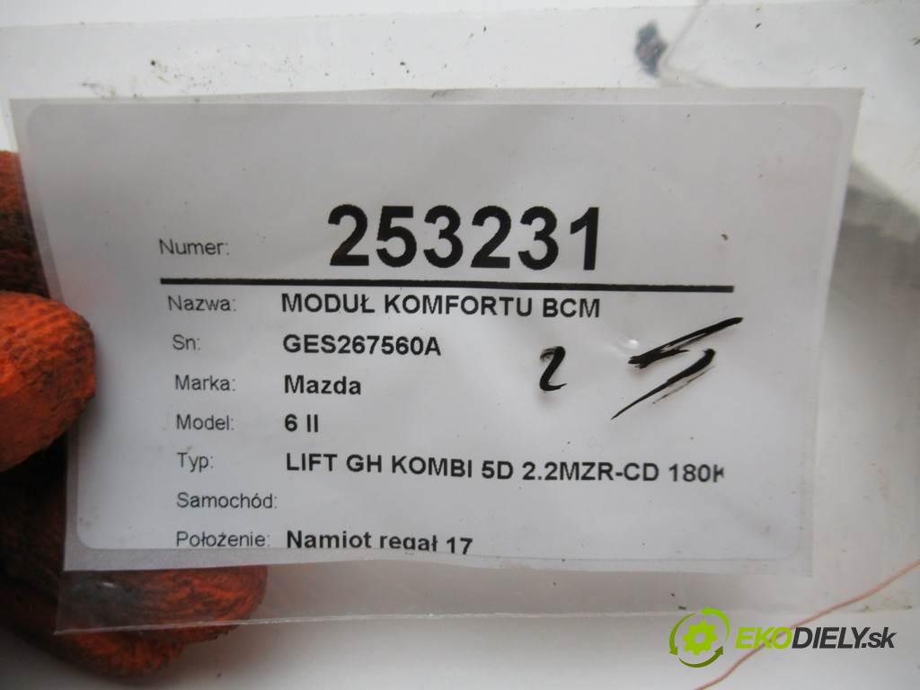 Mazda 6 II    LIFT GH KOMBI 5D 2.2MZR-CD 180KM 07-12  modul komfortu BCM GES267560A