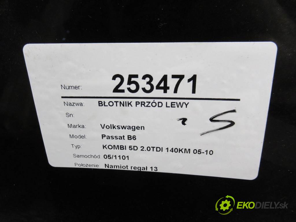 Volkswagen Passat B6  2008 103 kW KOMBI 5D 2.0TDI 140KM 05-10 2000 blatník přední část levý