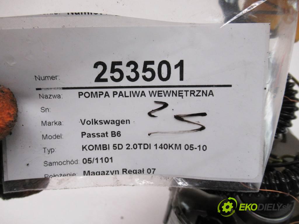 Volkswagen Passat B6  2008 103 kW KOMBI 5D 2.0TDI 140KM 05-10 2000 Pumpa paliva vnútorná 3C0919050G (Palivové pumpy, čerpadlá, plaváky)