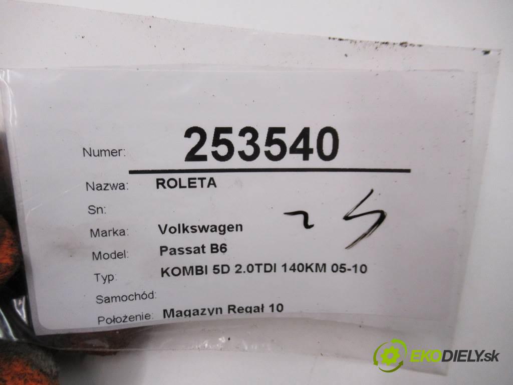 Volkswagen Passat B6    KOMBI 5D 2.0TDI 140KM 05-10  Roleta 3C9867871 (Rolety kufru)