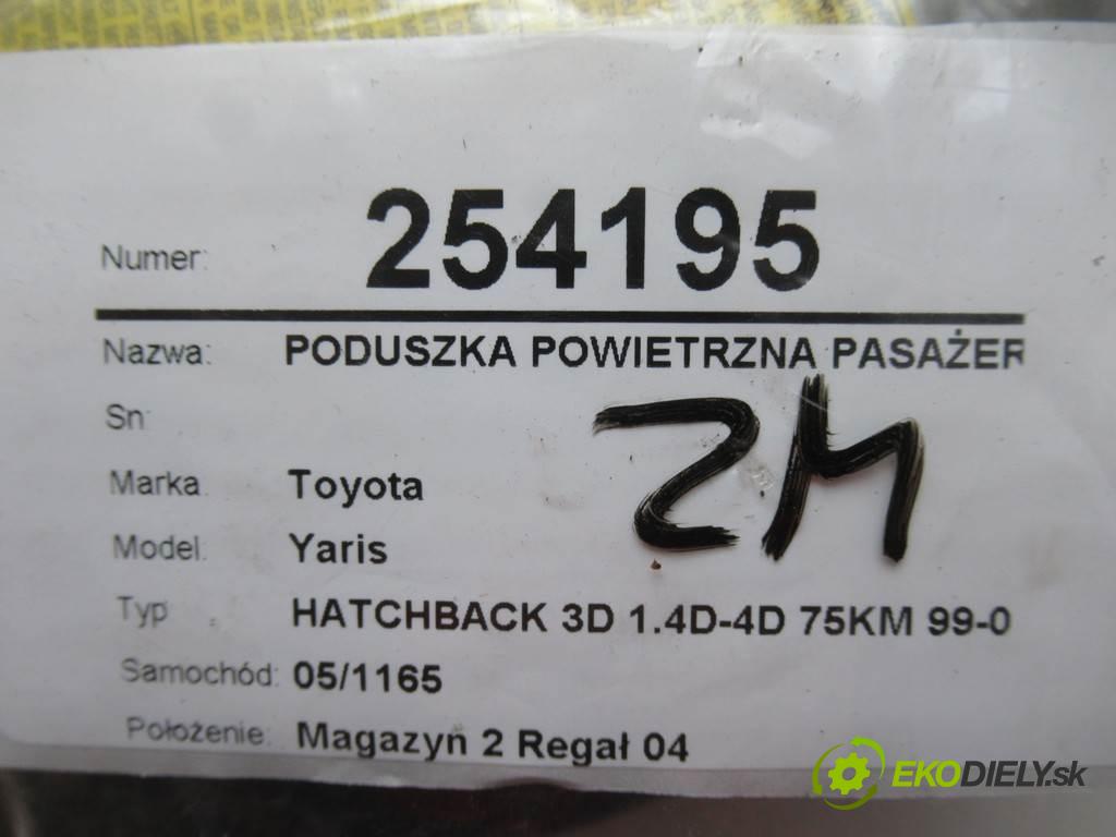 Toyota Yaris  2003 55 kW HATCHBACK 3D 1.4D-4D 75KM 99-05 1400 AirBag - spolujazdca  (Airbagy)