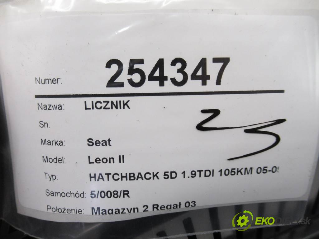 Seat Leon II  2005 77 kW HATCHBACK 5D 1.9TDI 105KM 05-09 1900 Prístrojovka 1P0920804C (Prístrojové dosky, displeje)