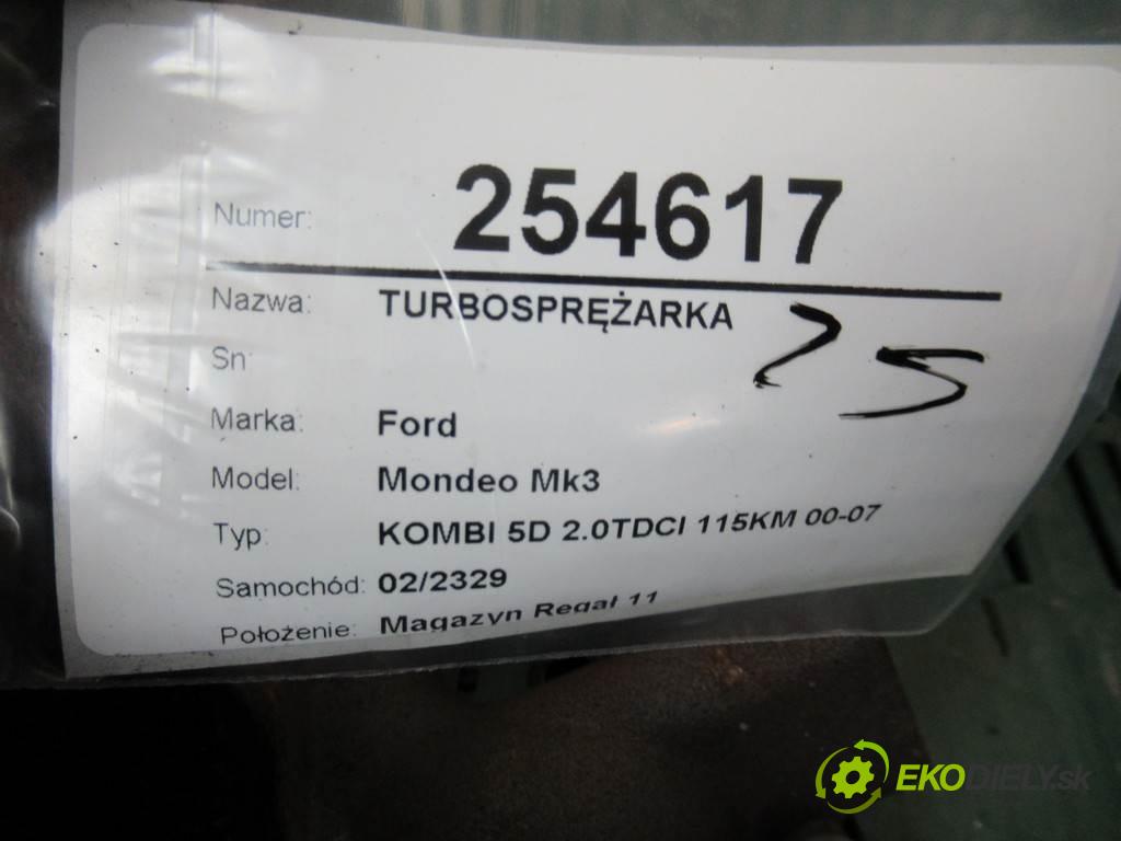 Ford Mondeo Mk3  2004 85 kW KOMBI 5D 2.0TDCI 115KM 00-07 2000 Turbodúchadlo,turbo 4S7Q-6K682-EF (Turbodúchadlá (kompletné))