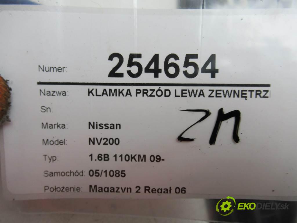 Nissan NV200  2016 81 kW 1.6B 110KM 09- 1600 Kľučka predný ľavá strana vonkajšia  (Vonkajšie predné ľavé)
