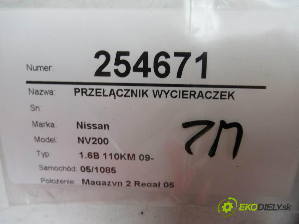 Nissan NV200  2016 81 kW 1.6B 110KM 09- 1600 Prepínač stieračov  (Prepínače, spínače, tlačidlá a ovládače kúrenia)