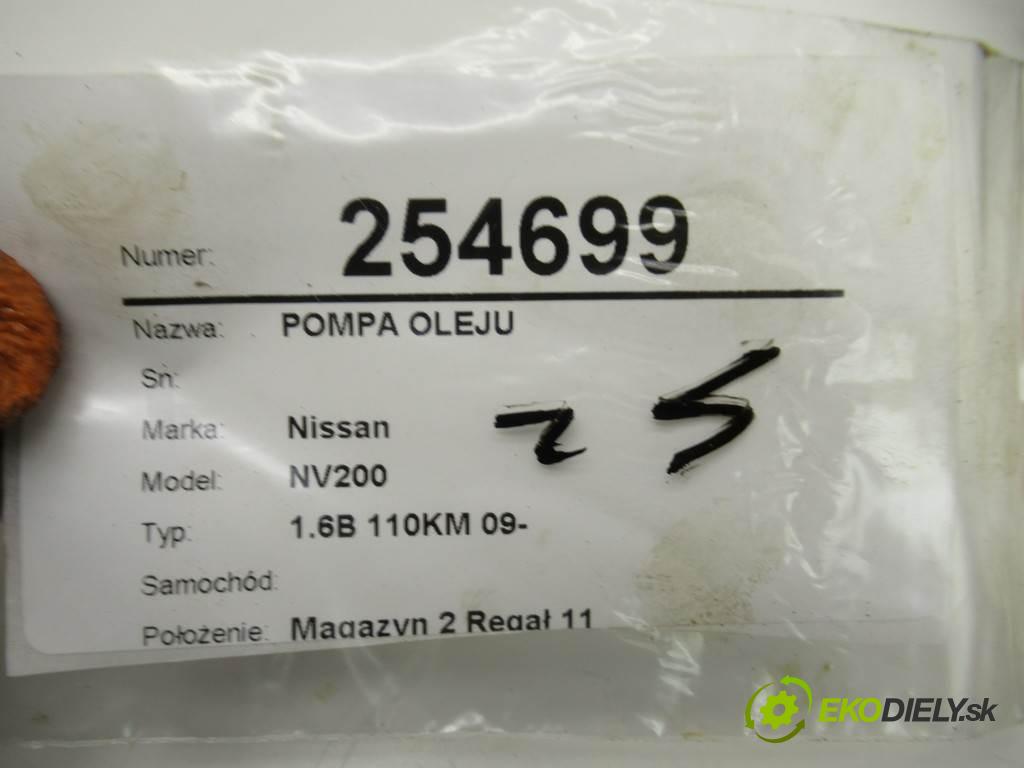 Nissan NV200    1.6B 110KM 09-  Pumpa oleja HR16DE (Olejové pumpy)