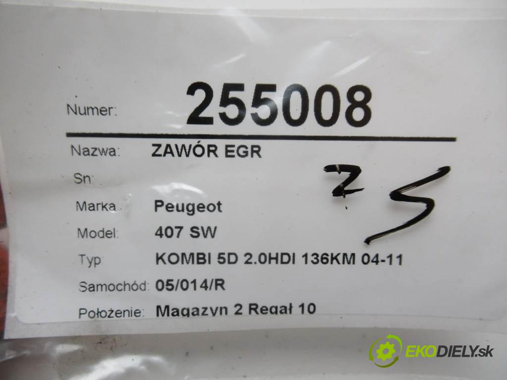 Peugeot 407 SW  2006 100KW KOMBI 5D 2.0HDI 136KM 04-11 2000 Ventil EGR  (EGR ventily)