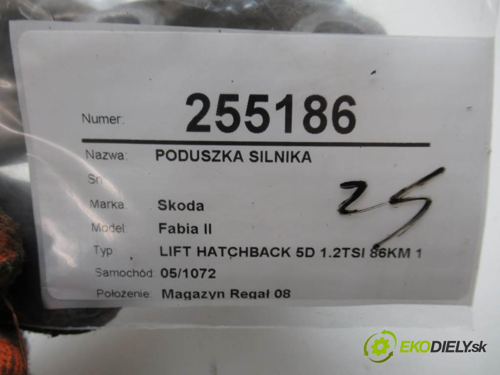 Skoda Fabia II  2014  LIFT HATCHBACK 5D 1.2TSI 86KM 10-14 1200 AirBag Motor 6Q0199262BF (Držiaky motora)