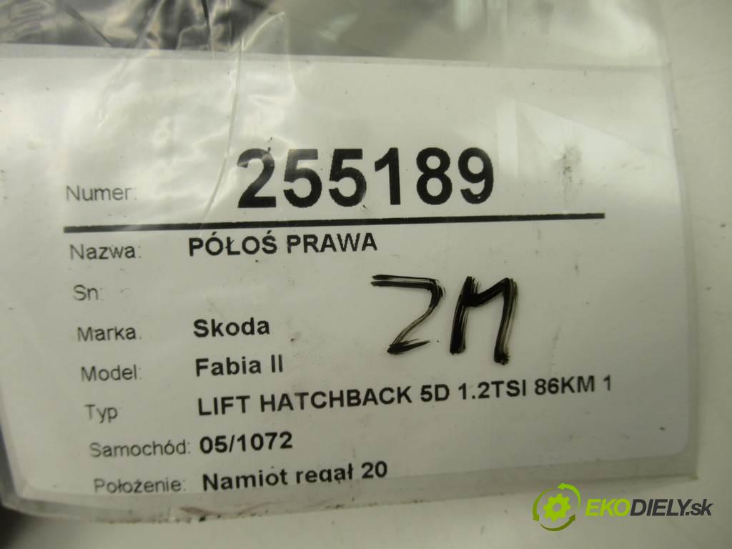 Skoda Fabia II  2014  LIFT HATCHBACK 5D 1.2TSI 86KM 10-14 1200 Poloos pravá 6Q0407272DL (Poloosy)