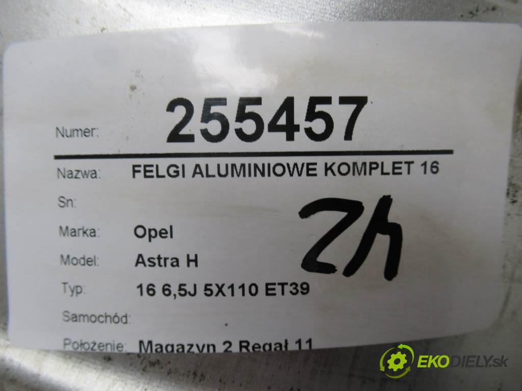 Opel Astra H    16 6,5J 5X110 ET39  disky hliníkové - 16  (Hliníkové)