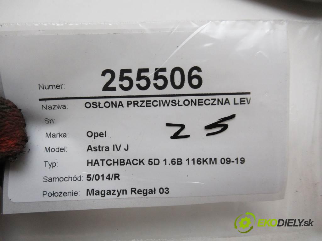Opel Astra IV J  2010 85KW HATCHBACK 5D 1.6B 116KM 09-19 1600 Clona slnečná ľavá strana  (Ostatné)