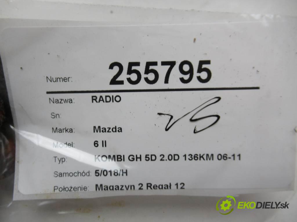 Mazda 6 II  2009  KOMBI GH 5D 2.0D 136KM 06-11 2000 RADIO CQ-MM4570AK (Audio zařízení)