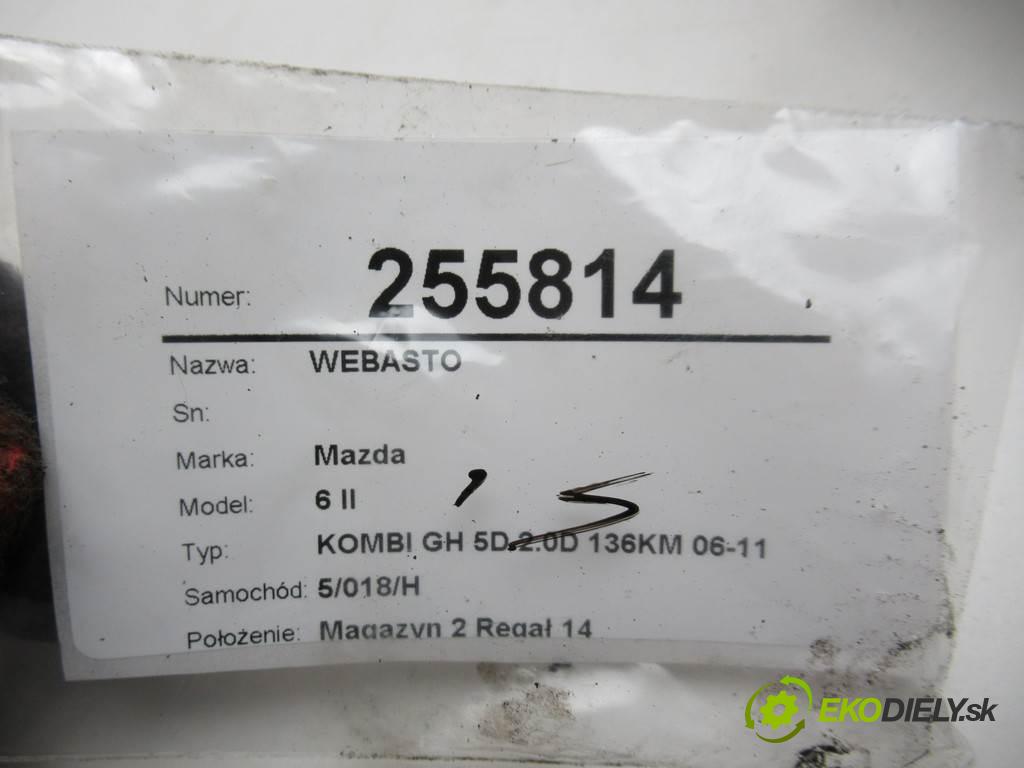 Mazda 6 II  2009  KOMBI GH 5D 2.0D 136KM 06-11 2000 Webasto 66724B (Webasto ohřívače)