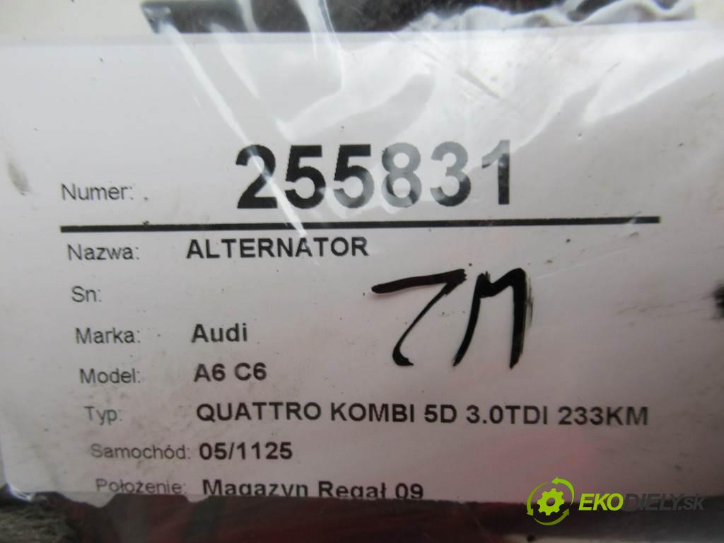 Audi A6 C6  2006 171 kW QUATTRO KOMBI 5D 3.0TDI 233KM 04-08 3000 Alternátor S5427784A (Alternátory)