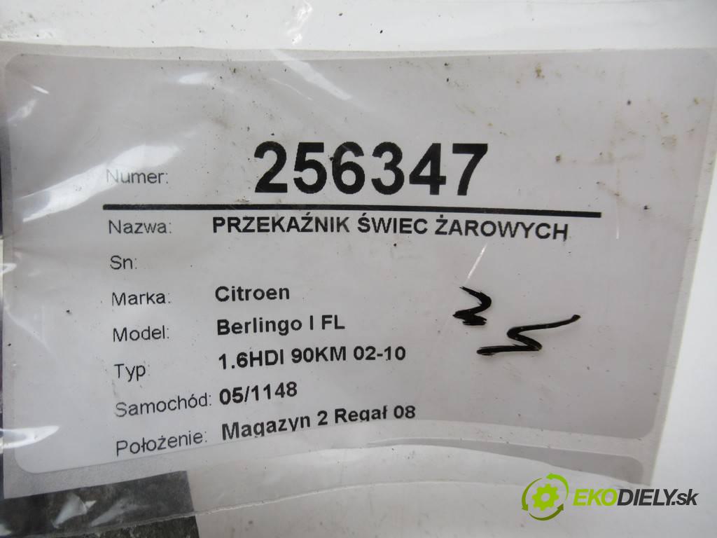 Citroen Berlingo I FL  2007 66 kW 1.6HDI 90KM 02-10 1600 relé sviečok žhavenia 9640469680 (Relé)
