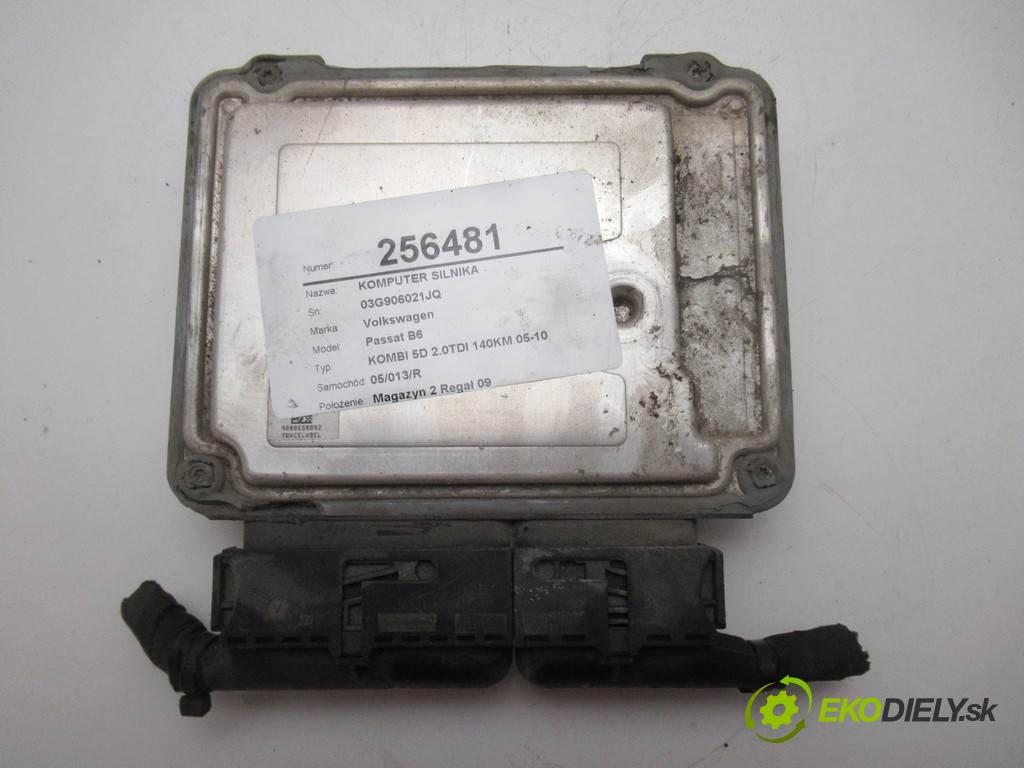 Volkswagen Passat B6  2007 77KW KOMBI 5D 2.0TDI 140KM 05-10 1900 riadiaca jednotka Motor 03G906021JQ (Riadiace jednotky)