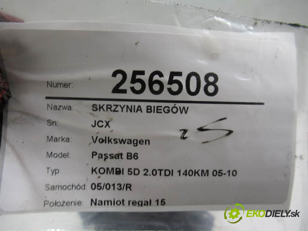 Volkswagen Passat B6  2007 77KW KOMBI 5D 2.0TDI 140KM 05-10 1900 Prevodovka - JCX (Prevodovky)