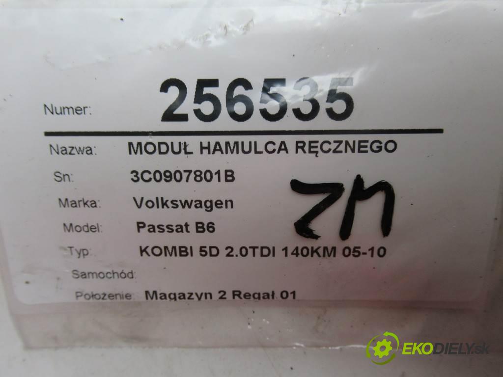 Volkswagen Passat B6    KOMBI 5D 2.0TDI 140KM 05-10  Modul brzdy ručnej brzdy 3C0907801B