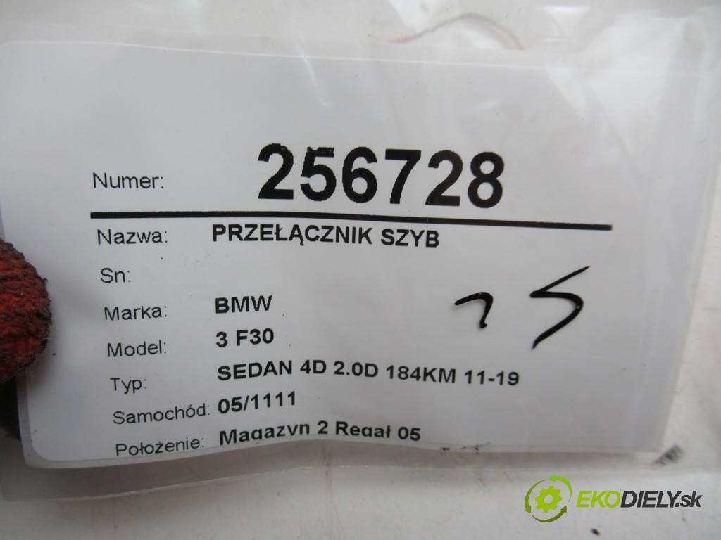 BMW 3 F30  2015 135 kW SEDAN 4D 2.0D 184KM 11-19 2000 Prepínač okien 9208109 (Prepínače, spínače, tlačidlá a ovládače kúrenia)