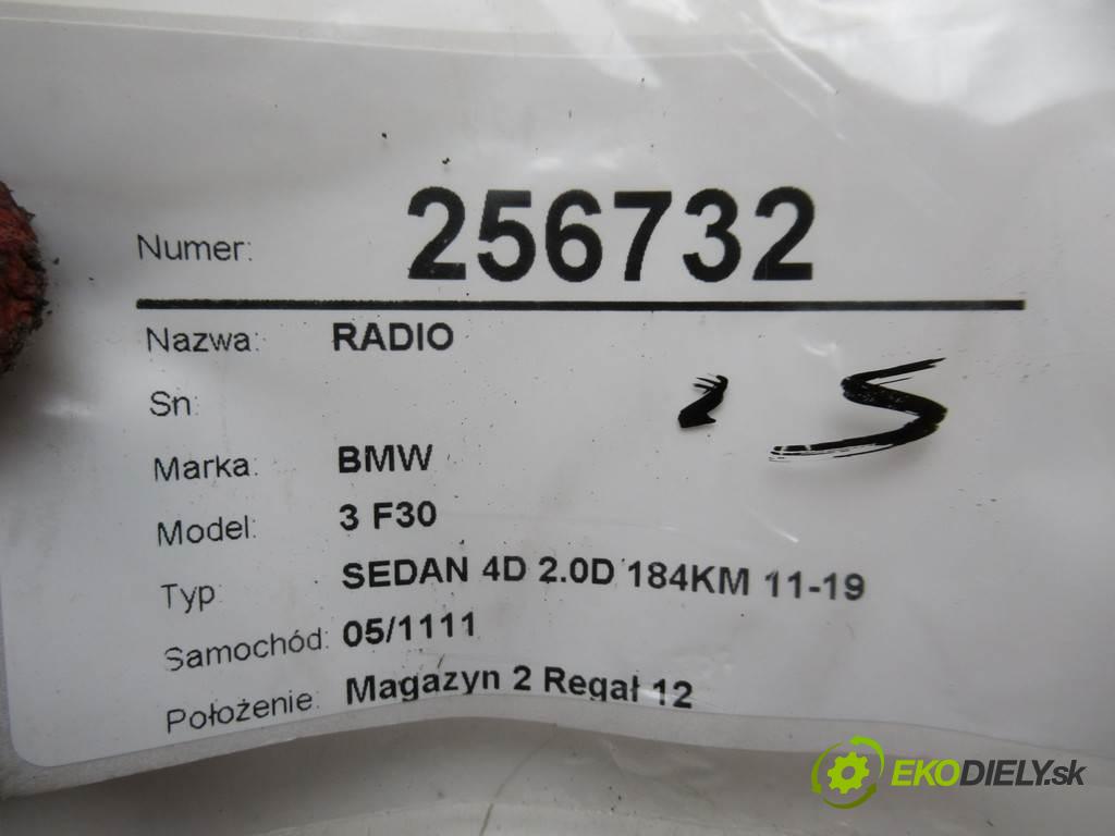 BMW 3 F30  2015 135 kW SEDAN 4D 2.0D 184KM 11-19 2000 RADIO 9143570 (Audio zariadenia)