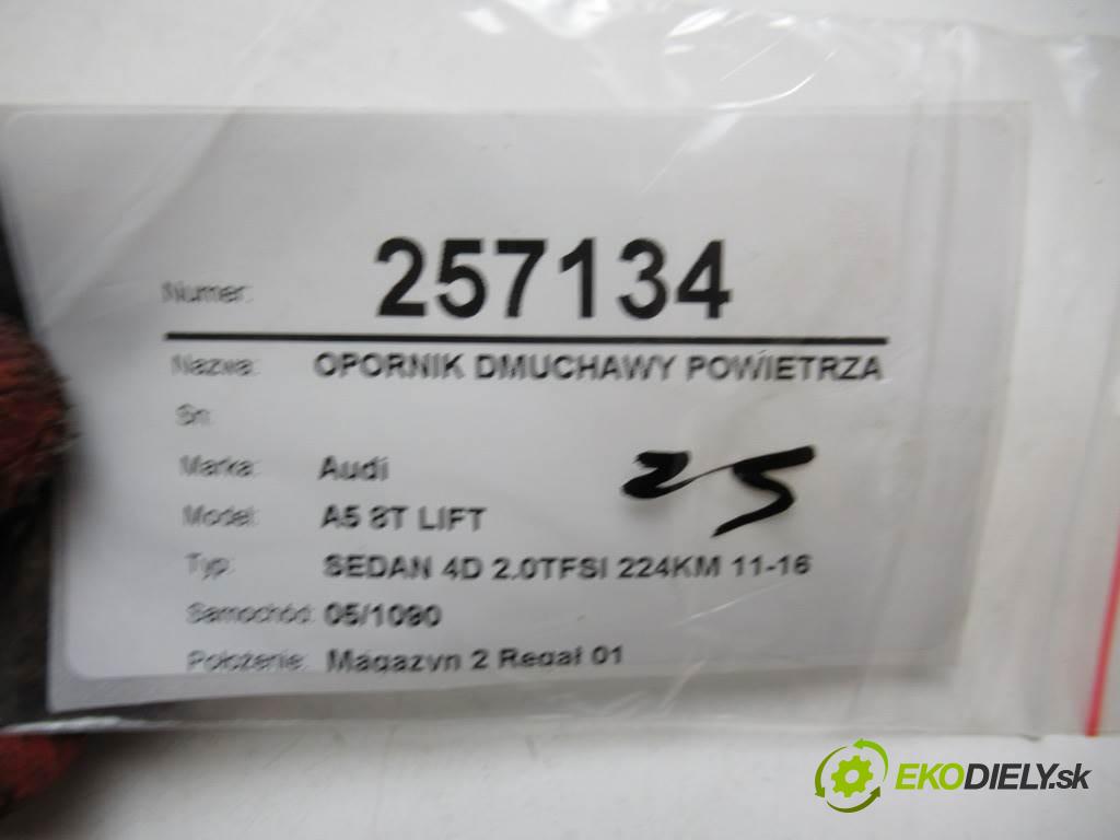 Audi A5 8T LIFT  2015 165 kW SEDAN 4D 2.0TFSI 224KM 11-16 2000 Odpor, rezistor kúrenia vzduchu 8T0820521F (Odpory (rezistory) kúrenia)