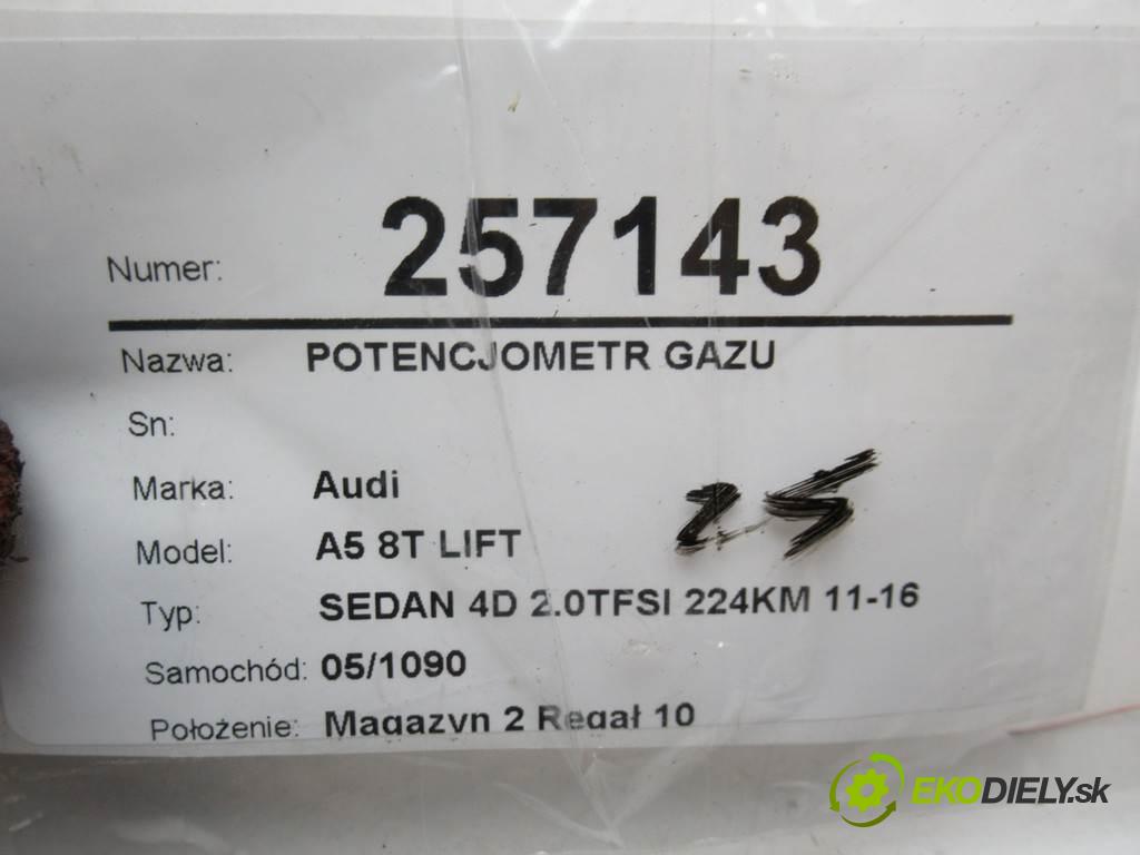 Audi A5 8T LIFT  2015 165 kW SEDAN 4D 2.0TFSI 224KM 11-16 2000 Potenciometer plynového pedálu 8K1723523A (Pedále)