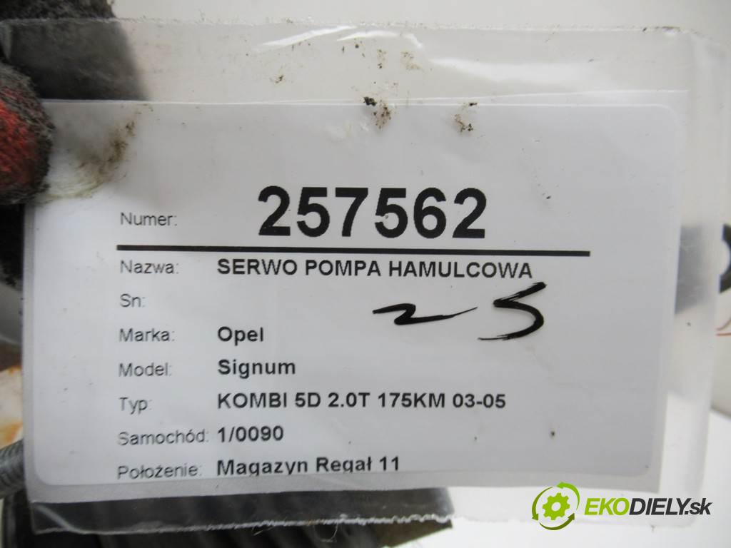 Opel Signum  2002 129 kW KOMBI 5D 2.0T 175KM 03-05 2000 posilovač pumpa brzdová 13126710TB (Posilovače brzd)