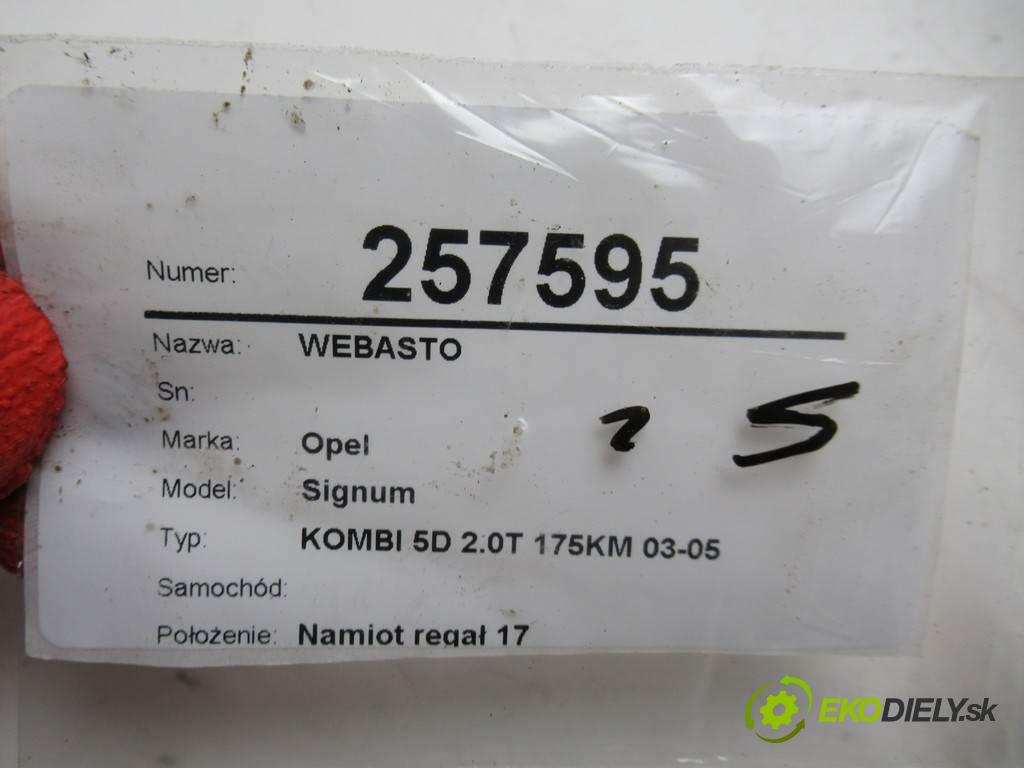 Opel Signum    KOMBI 5D 2.0T 175KM 03-05  Webasto B5WS (Webasto)