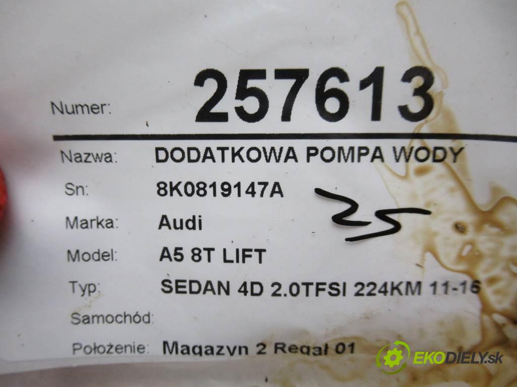 Audi A5 8T LIFT    SEDAN 4D 2.0TFSI 224KM 11-16  dodatočný Pumpa vody 8K0819147A (Vodné pumpy)