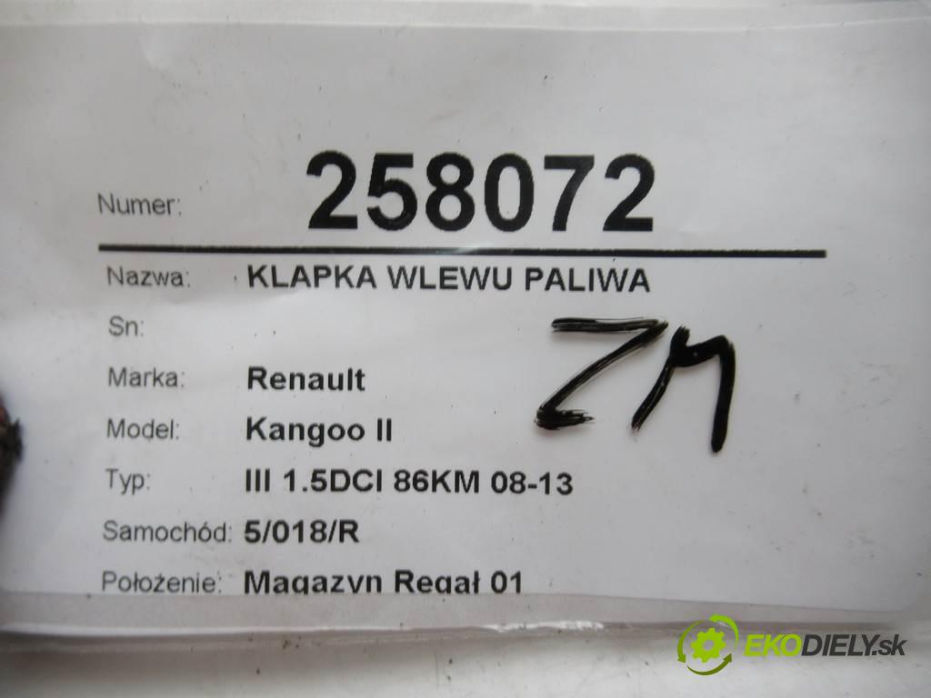 Renault Kangoo II  2009 63 kW III 1.5DCI 86KM 08-13 1500 dvířka nádrže paliva