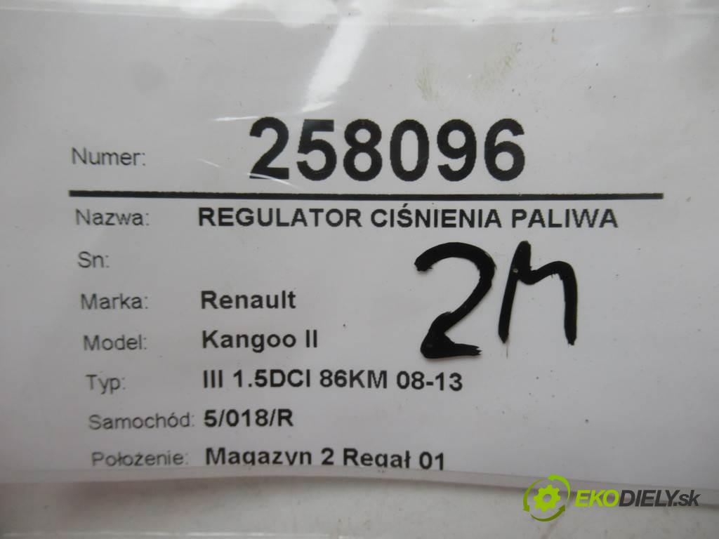 Renault Kangoo II  2009 63 kW III 1.5DCI 86KM 08-13 1500 Regulátor tlaku paliva 9307Z516B (Ostatní)