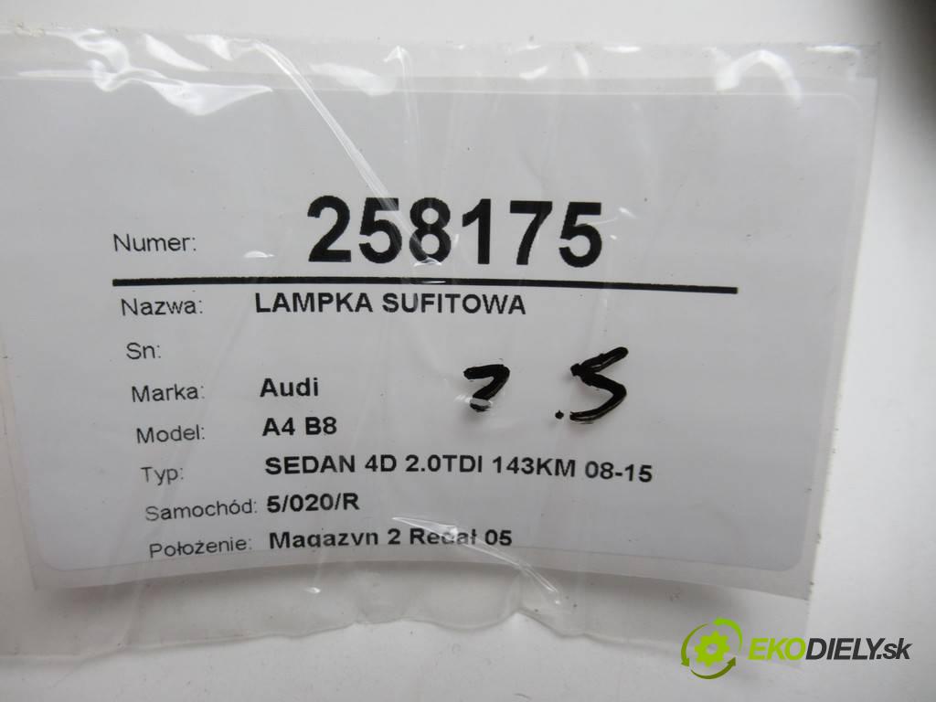 Audi A4 B8  2008 105 kW SEDAN 4D 2.0TDI 143KM 08-15 2000 světlo stropní 8T0947135B (Osvětlení interiéru)