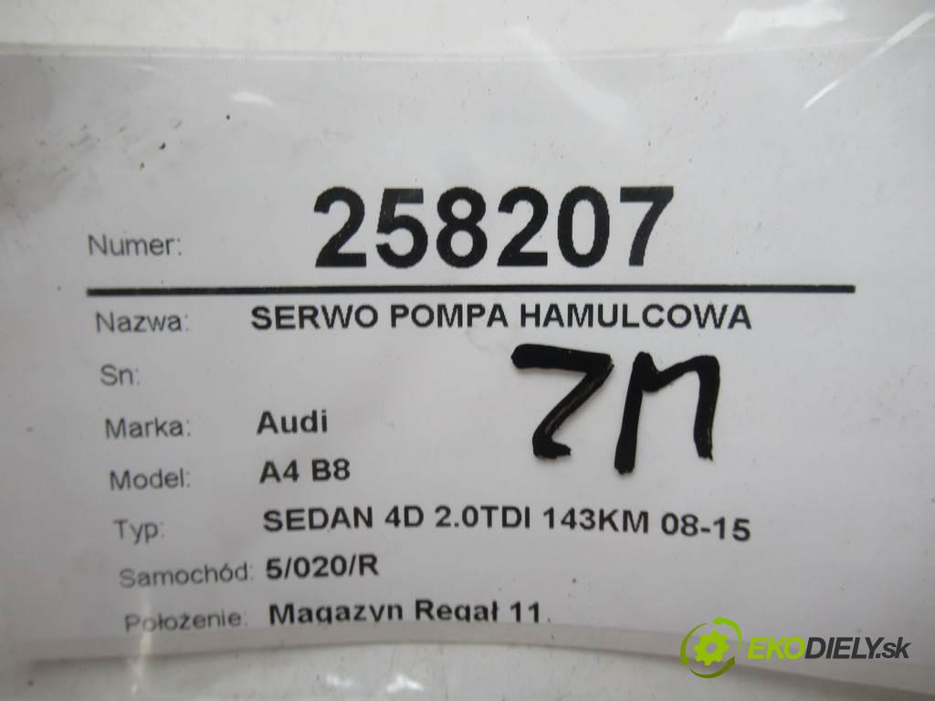 Audi A4 B8  2008 105 kW SEDAN 4D 2.0TDI 143KM 08-15 2000 posilovač pumpa brzdová 8K0612103K (Posilovače brzd)