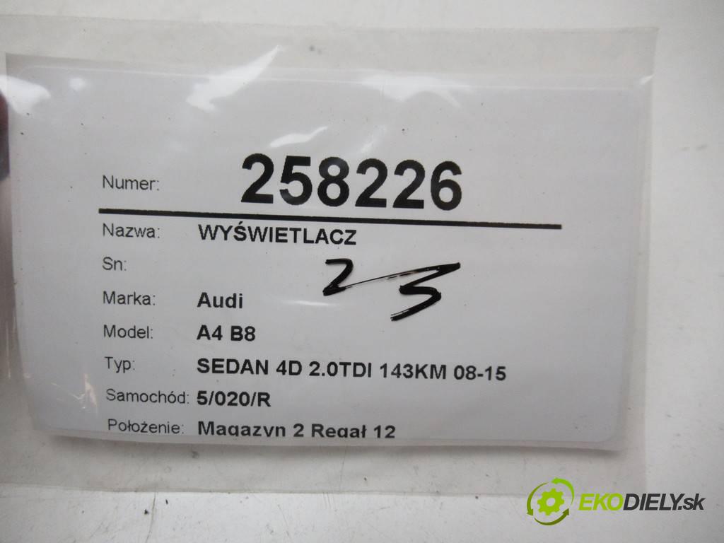 Audi A4 B8  2008 105 kW SEDAN 4D 2.0TDI 143KM 08-15 2000 Dislpej 8T0919603A (Prístrojové dosky, displeje)