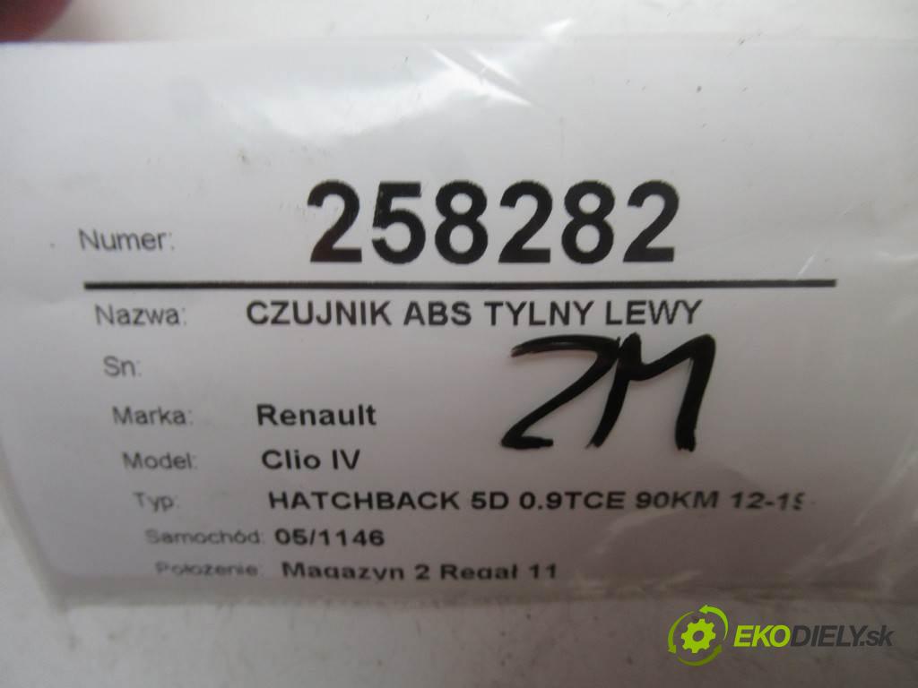Renault Clio IV  2014 66 kW HATCHBACK 5D 0.9TCE 90KM 12-19 900 Snímač ABS zadný ľavy 479006432R (Snímače ABS)