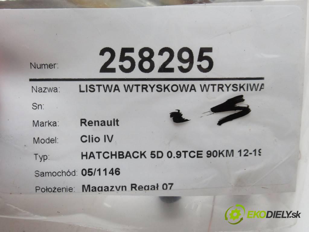 Renault Clio IV  2014 66 kW HATCHBACK 5D 0.9TCE 90KM 12-19 900 Lišta vstrekovacia Vstrekovacie ventily 0280158293 (Vstrekovacie lišty)