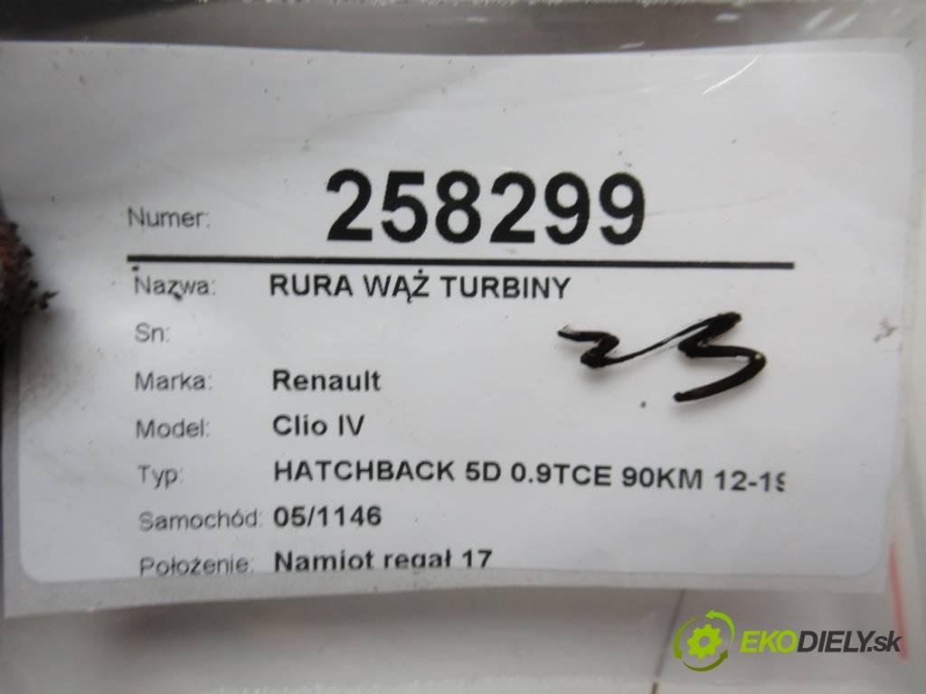 Renault Clio IV  2014 66 kW HATCHBACK 5D 0.9TCE 90KM 12-19 900 Rúra hadica turba  (Hadice)