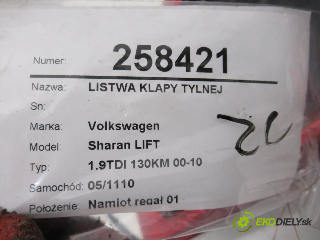 Volkswagen Sharan LIFT  2003 96 kW 1.9TDI 130KM 00-10 1900 Lišta dverí zadnej 7M3945081K (Lišty)