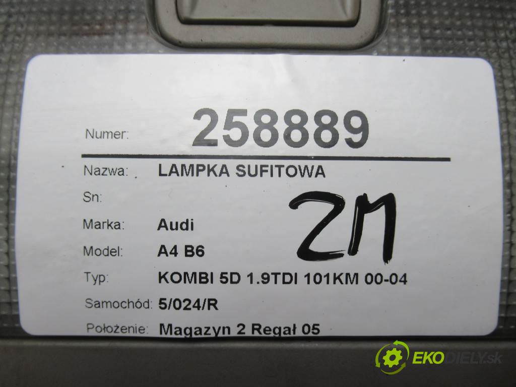 Audi A4 B6  2003 74 kW KOMBI 5D 1.9TDI 101KM 00-04 1900 světlo stropní  (Osvětlení interiéru)