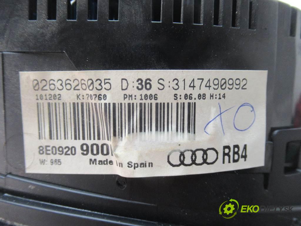Audi A4 B6  2003 74 kW KOMBI 5D 1.9TDI 101KM 00-04 1900 prístrojovka 8E0920900K (Přístrojové desky, displeje)