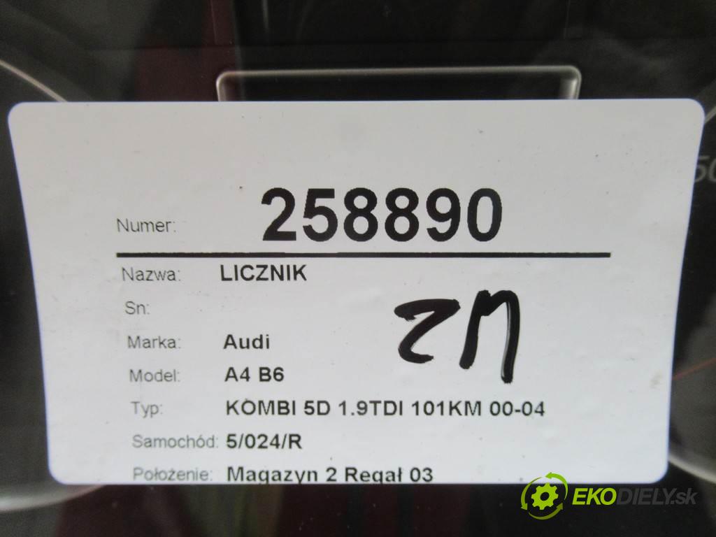 Audi A4 B6  2003 74 kW KOMBI 5D 1.9TDI 101KM 00-04 1900 prístrojovka 8E0920900K (Přístrojové desky, displeje)