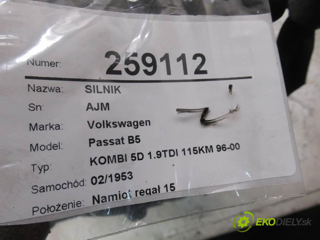 Volkswagen Passat B5  1999 85kw KOMBI 5D 1.9TDI 115KM 96-00 1900 motor AJM (Motory (kompletní))