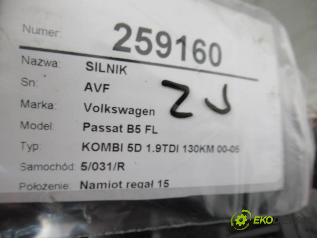 Volkswagen Passat B5 FL  2001 96 kW KOMBI 5D 1.9TDI 130KM 00-05 1900 Motor AVF (Motory (kompletné))